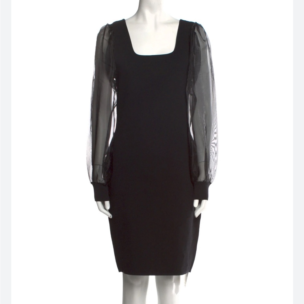 Black dress sheer sleeves